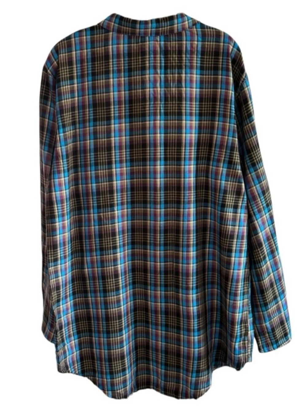 Savage x Fenty Tartan Tied Up Pj Raw Hem Sleep Shirt Xl